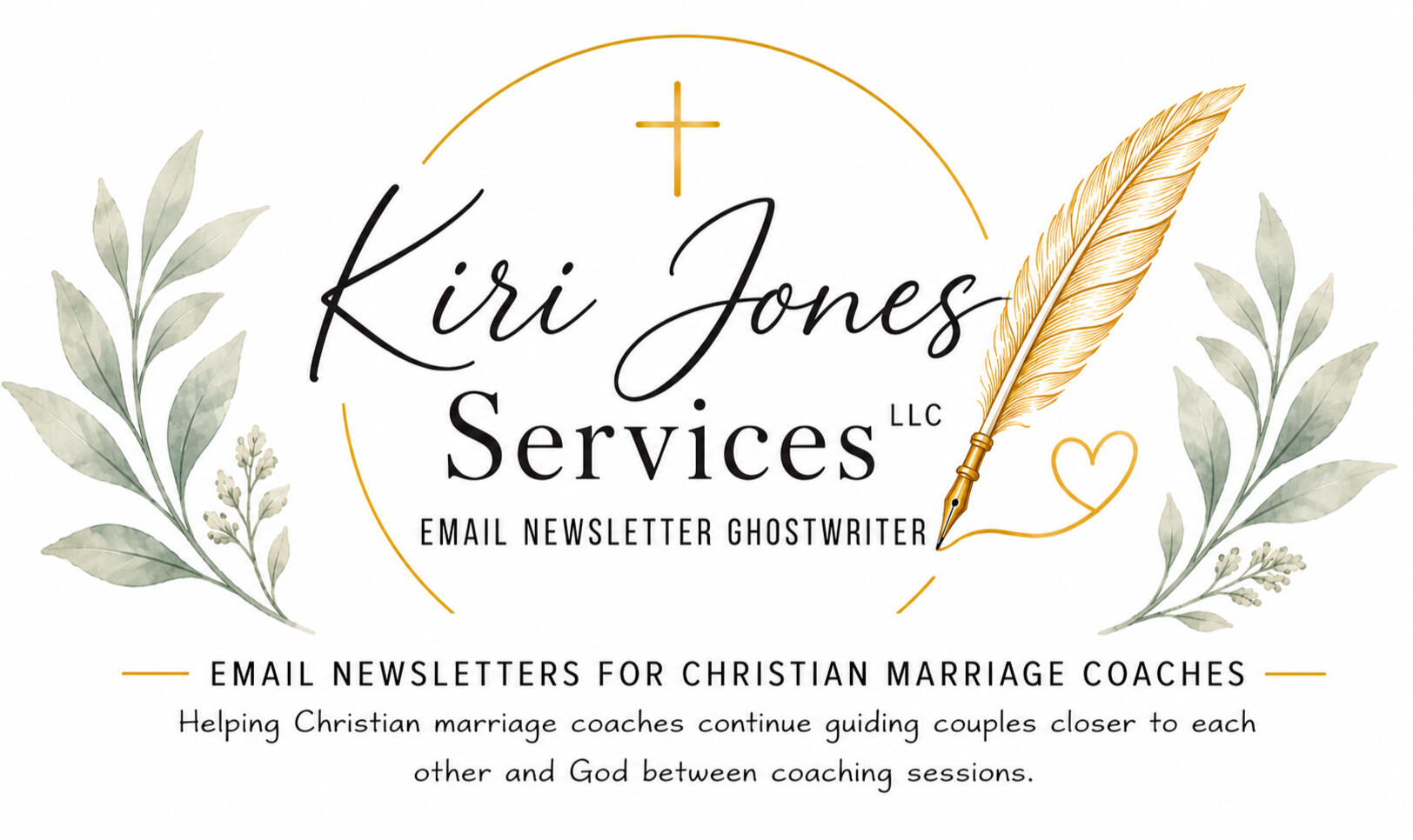 Kiri Jones Services — Email Newsletter Ghostwriter Website header for Kiri Jones, email newsletter ghostwriter helping Christian marriage coaches connect with couples in crisis